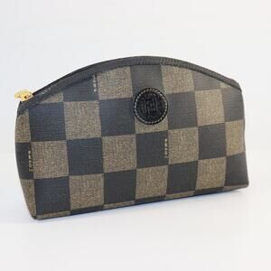 Fendi Vintage Zucchino Coated Canvas Cosmetic Pouch – Made in Italy